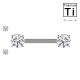 PWL-010 Piercing al Capezzolo Bilanciere con Zircone PWL-010 Piercing al Capezzolo Bilanciere con Zircone