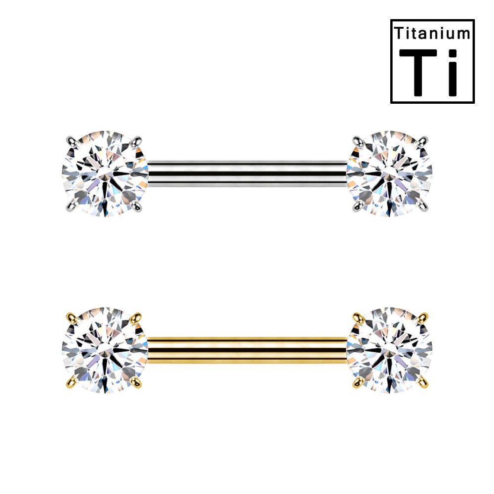 PWL-010 Piercing al Capezzolo Bilanciere con Zircone PWL-010 Piercing al Capezzolo Bilanciere con Zircone