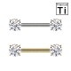 PWL-010 Piercing al Capezzolo Bilanciere con Zircone PWL-010 Piercing al Capezzolo Bilanciere con Zircone