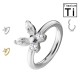 PWY-149 Piercing Cerchio Clicker in Titanio con Farfalla e Cristalli PWY-149 Piercing Cerchio Clicker in Titanio con Farfalla e Cristalli