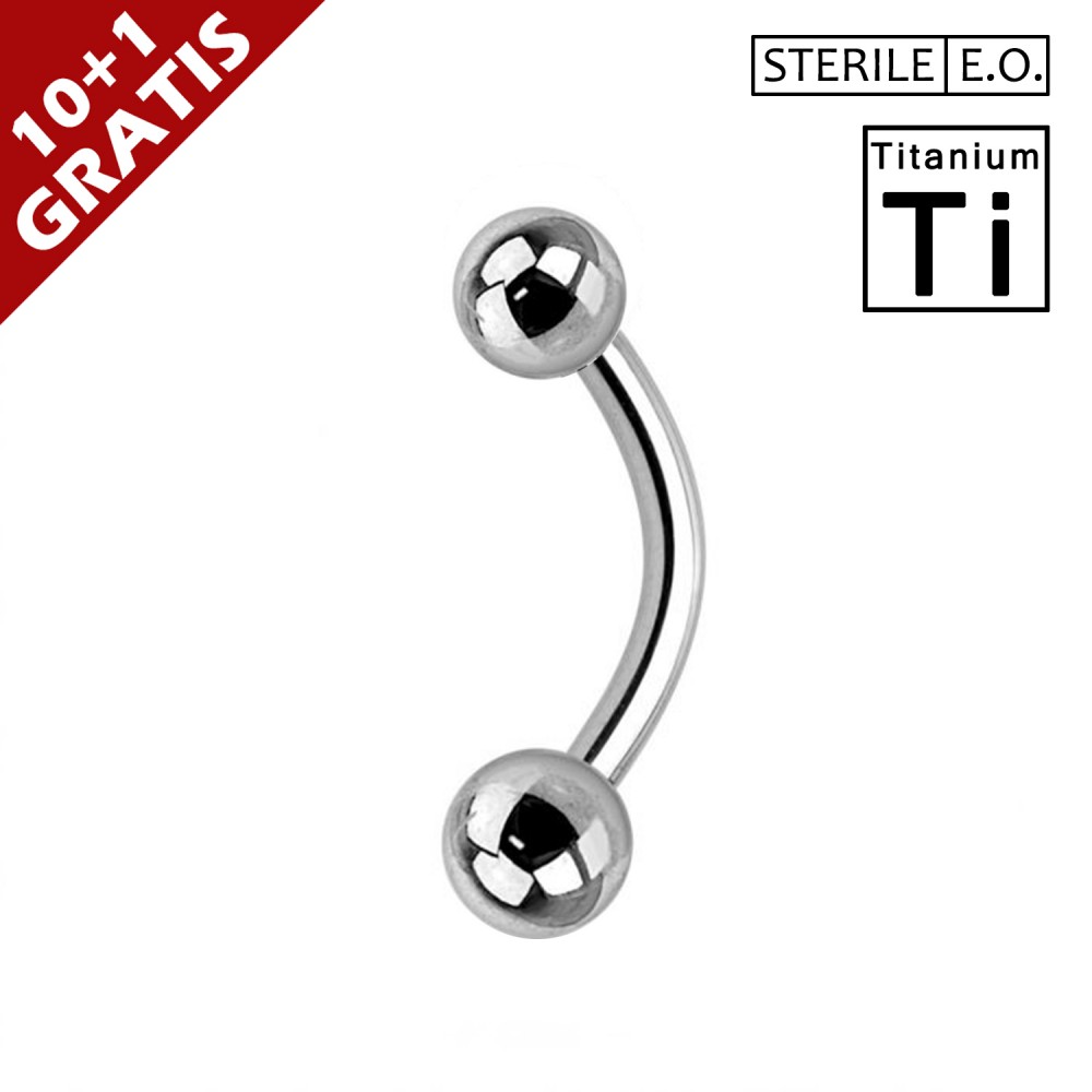 PTM-01A Sterile Piercing Curved of Titanium