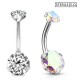 PDS-064 Sterile Navel Piercing with Crystal