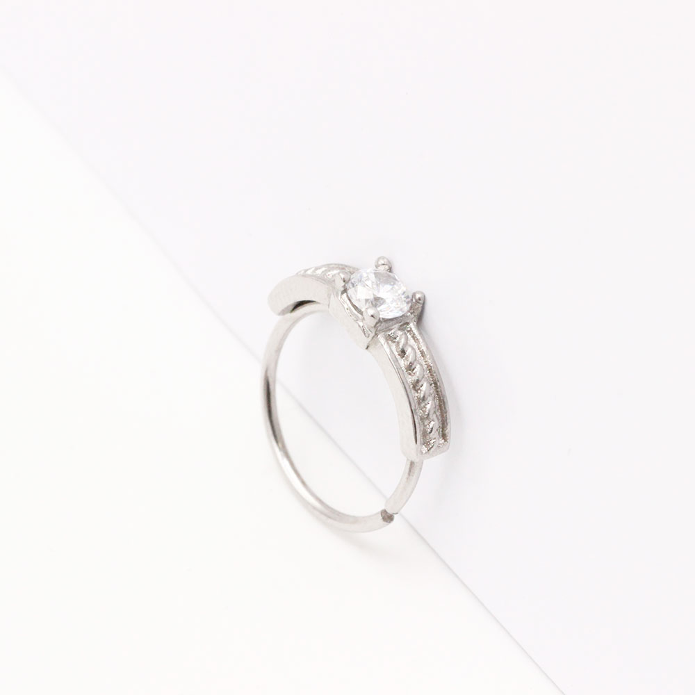 PB-022 Piercing Nose Ring with Zircon