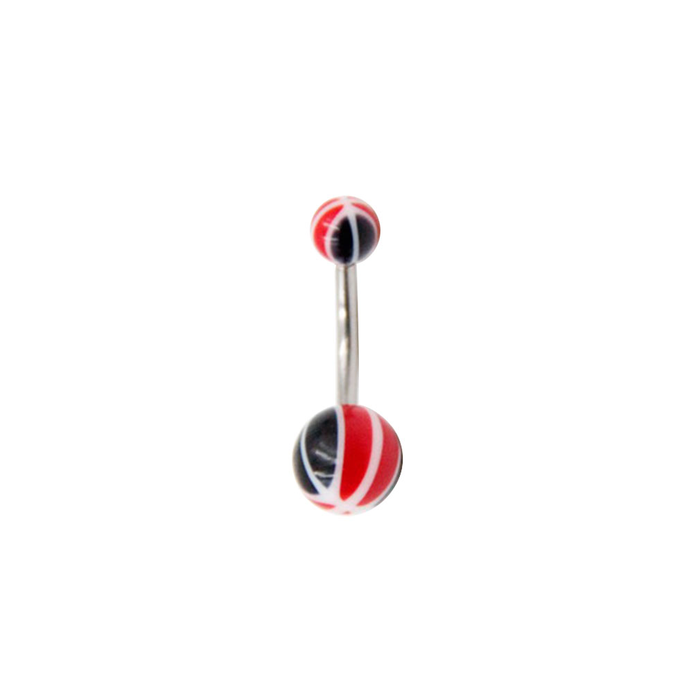 PD-032 Banana Balls with Black and Red Stripes