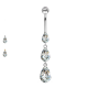 PD-035 Navel Piercing with Crystal