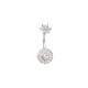 PD-076 Belly button piercing Banana Multi-Crystal