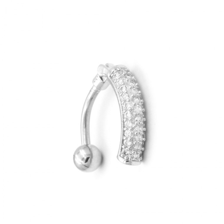 PD-114 Belly button piercing Banana with Crystals PD-114 Belly button piercing Banana with Crystals