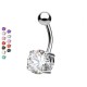 PD-128 Piercing Navel Ball with Crystal