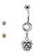 PD-240 Belly Button Piercing with Pinecone Pendant