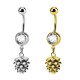 PD-240 Belly Button Piercing with Pinecone Pendant