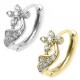 PO-412 Ear Piercing Quatrefoil with Crystals