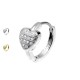 PO-425 Ear Piercing Heart with Crystals