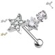 PO-484 Piercing Orecchio Barbell Stud con Cristalli STELLE PO-484 Piercing Orecchio Barbell Stud con Cristalli STELLE
