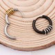 PO-073 Circle Earring Clicker with Small Rings Gold