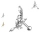 PO-357 Borchie Cartilagine Foglie con Cristalli PO-357 Borchie Cartilagine Foglie con Cristalli