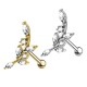 PO-357 Borchie Cartilagine Foglie con Cristalli PO-357 Borchie Cartilagine Foglie con Cristalli