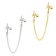 PO-367  Helix/Tragus Barbell Fulmini con Catena PO-367  Helix/Tragus Barbell Fulmini con Catena