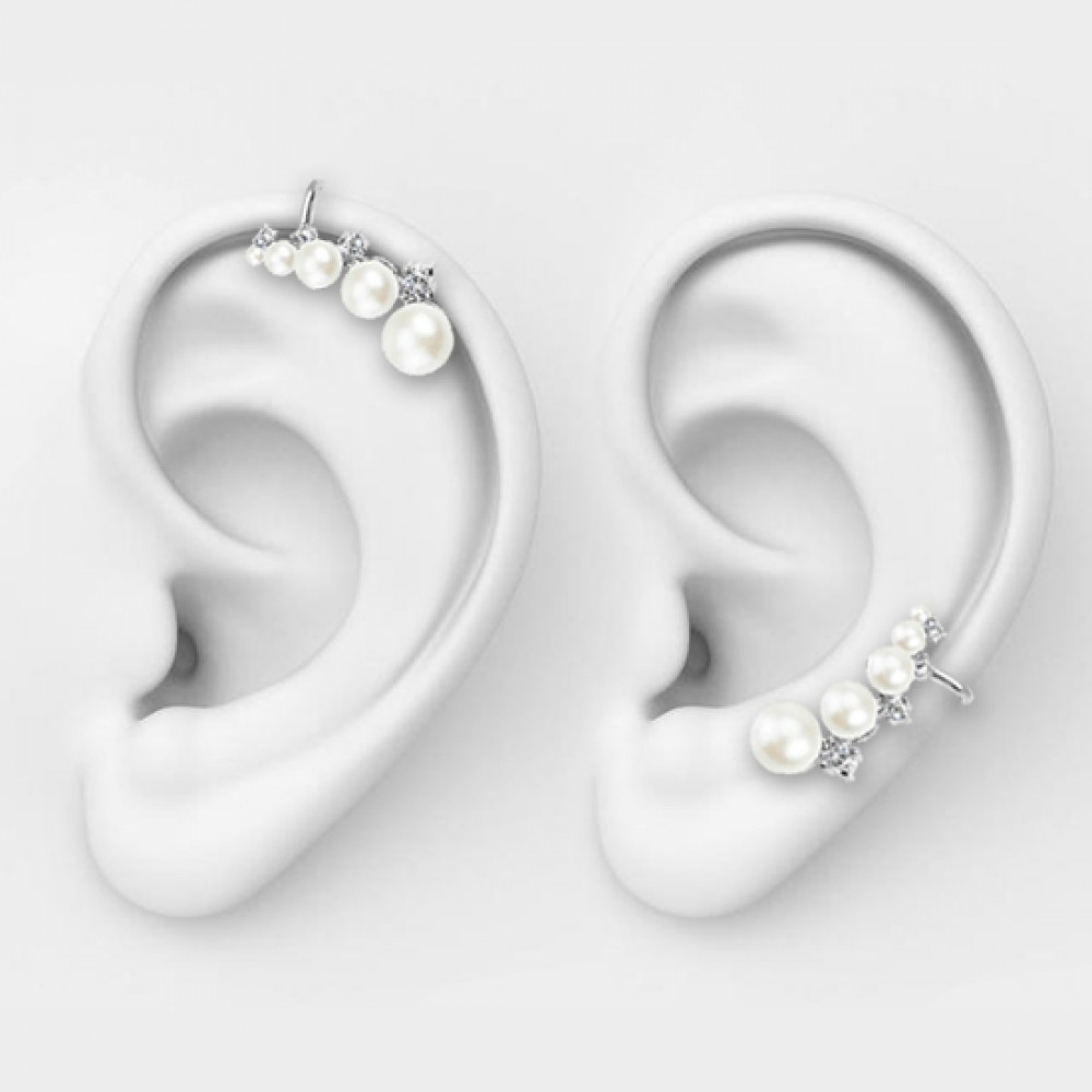 PO-375 Ear Piercing with Pearls