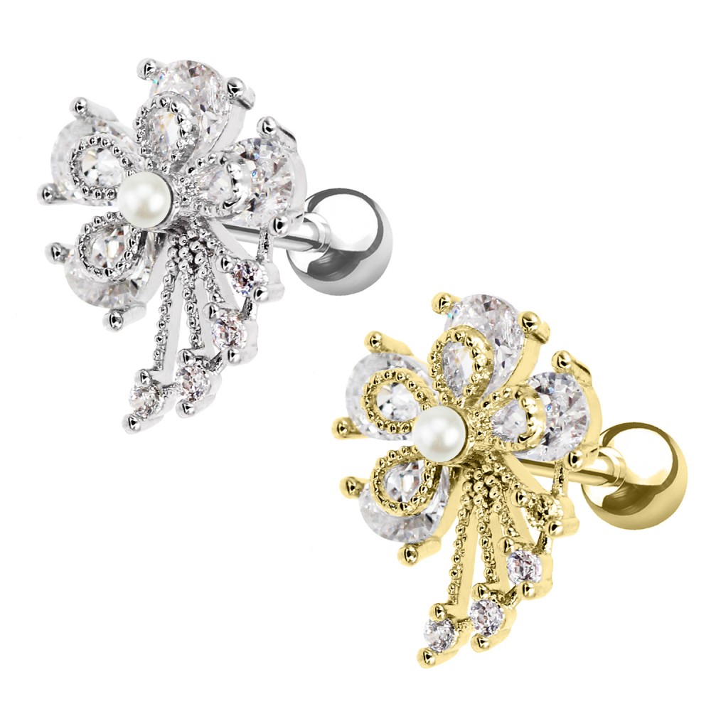 PO-377 Piercing Orecchio Fiore con Nappa PO-377 Piercing Orecchio Fiore con Nappa