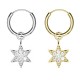 PO-384 Ear Piercing with 6 Pointed Star shaped pendant