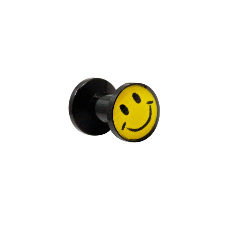 PE-006 Plug Nero con Emoji Smile