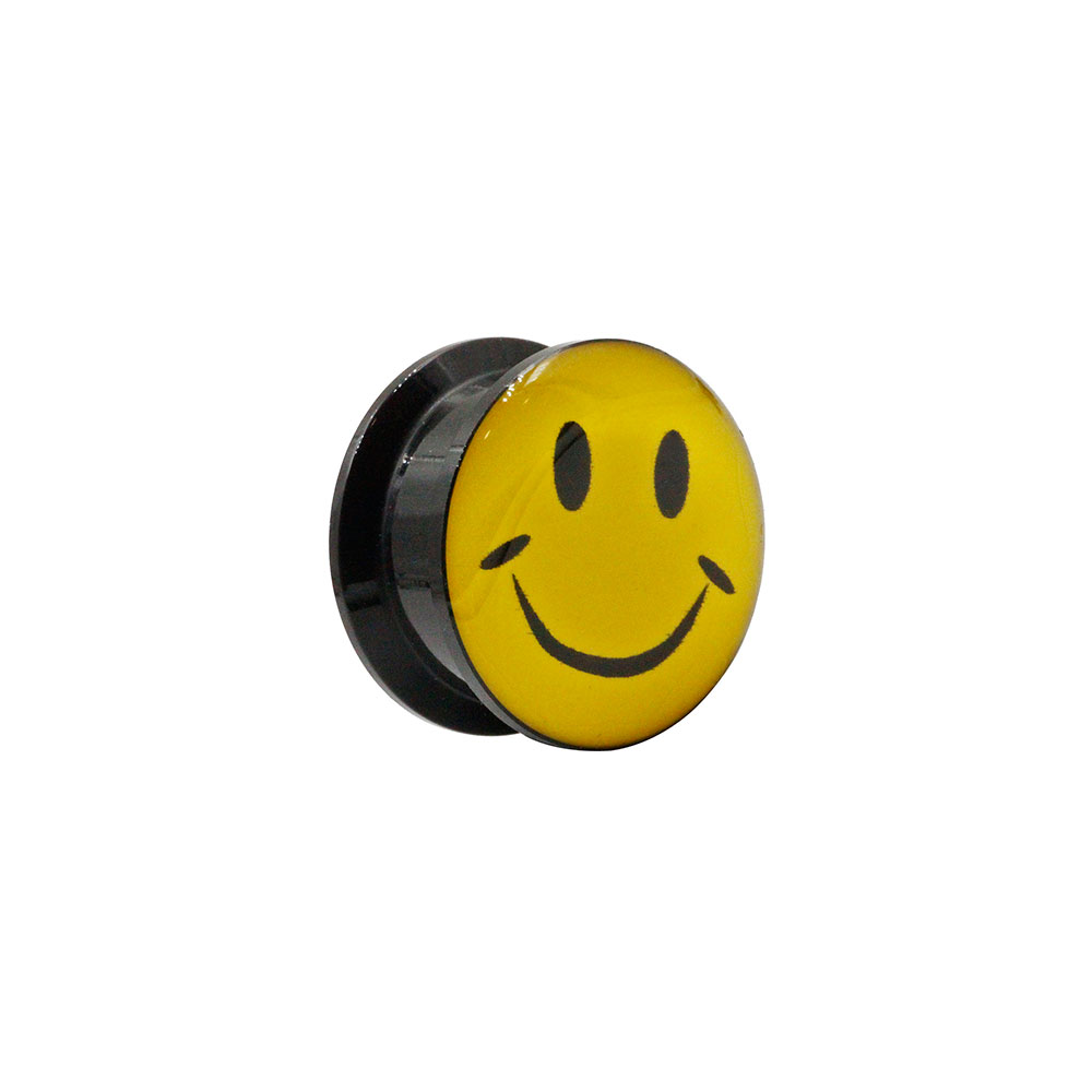 PE-006 Plug Black with Smile Emoji