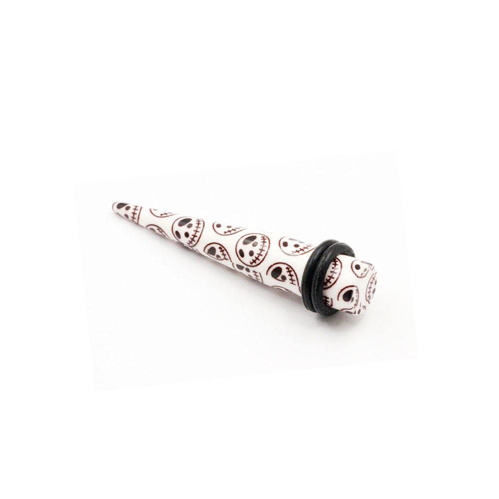 PE-041 Expander White with Skulls and Crossbones