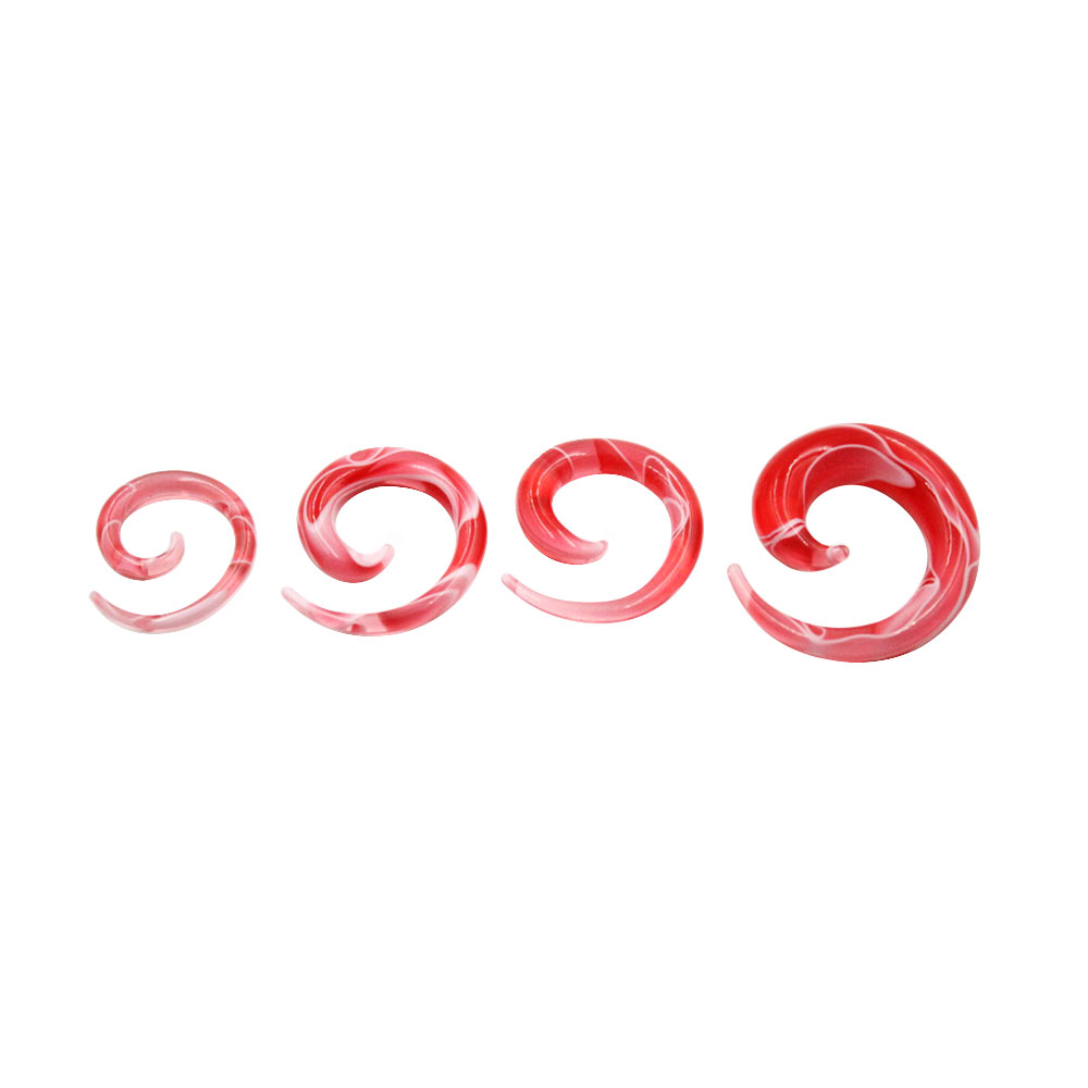 PE-062 Spiral Red with White Texture