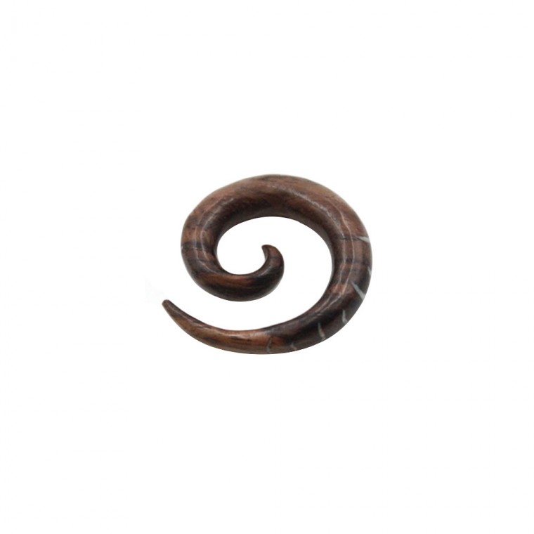 PE-078 Spirale Legno di Sandalo Incastonato in Corna 