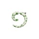 PJ-036 Fake Spiral White with Green Leaves