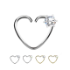 PJ-063 Ear Piercing Heart Shape with Crystal