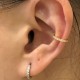 Earring Cuff without piercing, Pave single in Helix / Cartilage with crystal