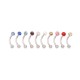 PM-021 Eyebrow Piercing with single Ball made of cristals
