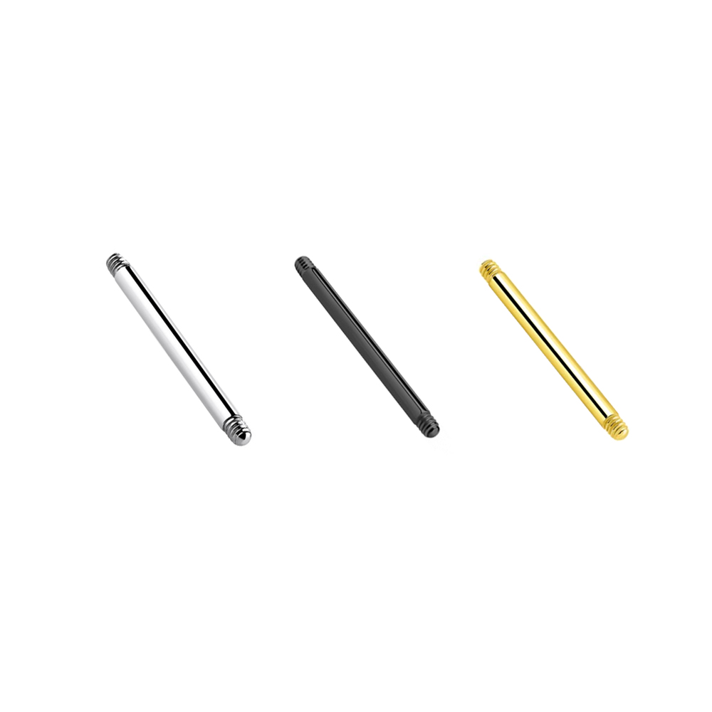 PG-005 Piercing Bracket Thread Barbell Replacement Black / Steel