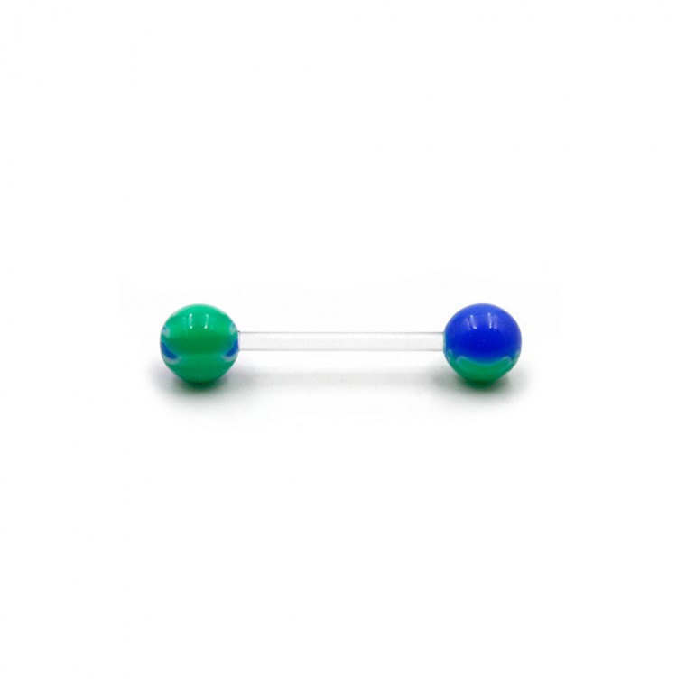 PL-074 Bioplast Barbell with Blue and Green Balls