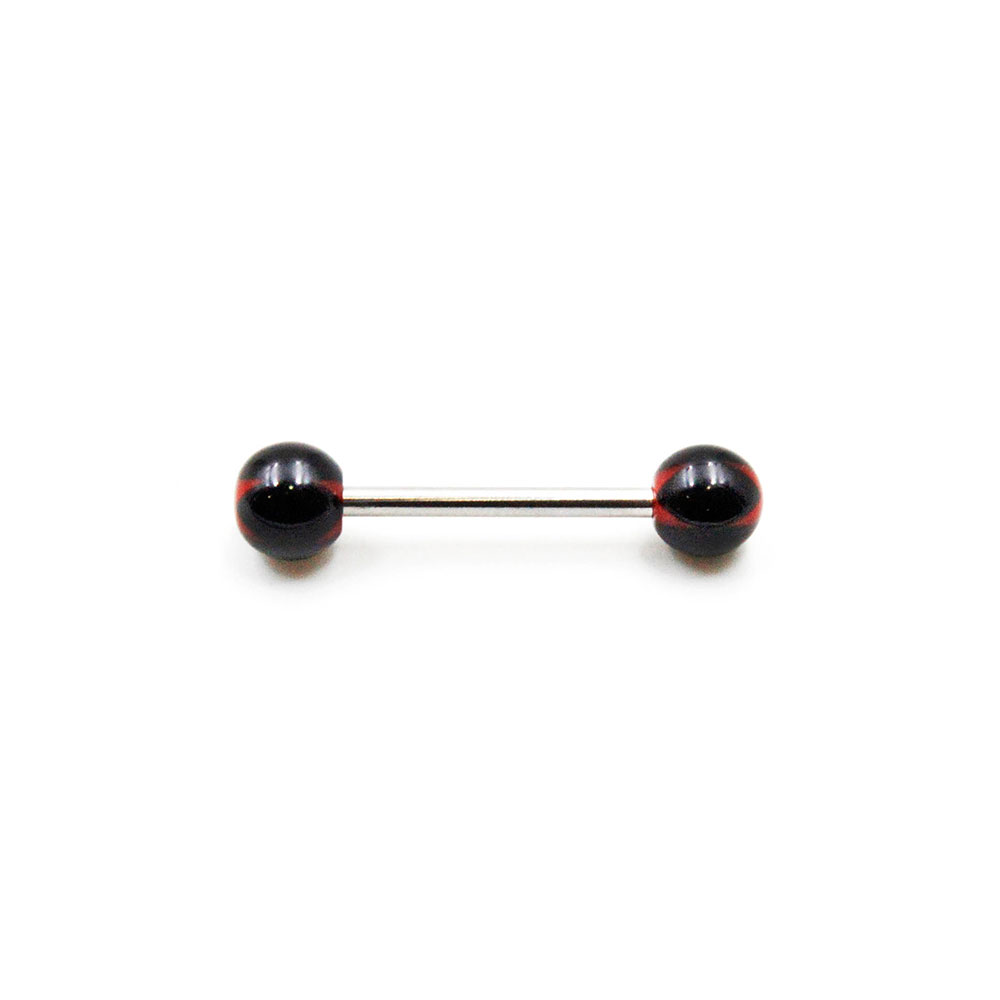 PL-019 Barbell Black Balls with Red Star