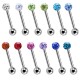 PL-043 Barbell con Sfera di Glitter Resina Epossidica PL-043 Barbell con Sfera di Glitter Resina Epossidica