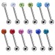 PL-043 Barbell con Sfera di Glitter Resina Epossidica