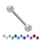 PL-044-1.2s Barbell Multi-Crystal with Resin