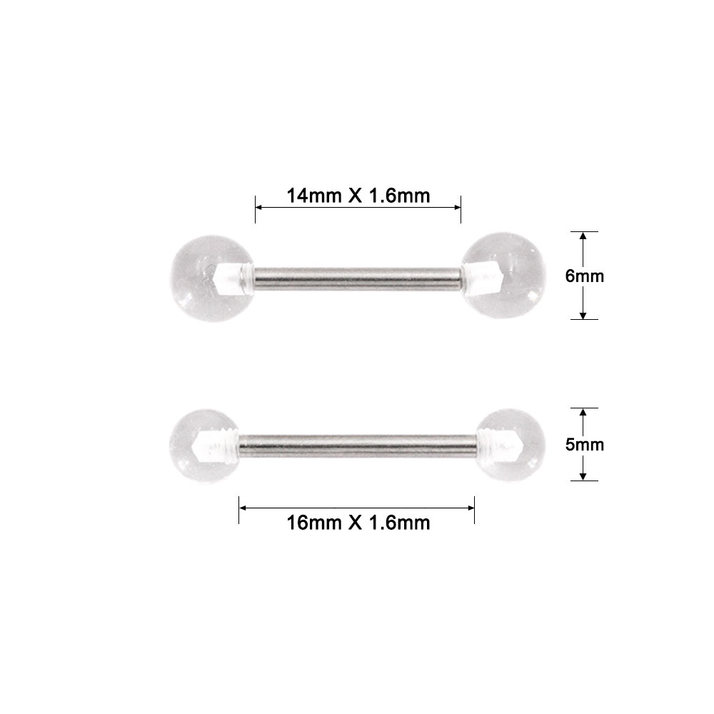 PL-086 Barbell with Transparent Acrylic Balls