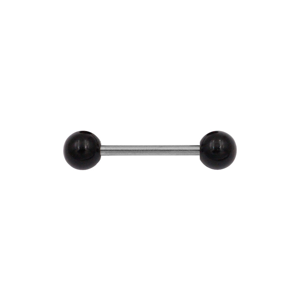PL-091 Barbell with Black Acrylic Balls
