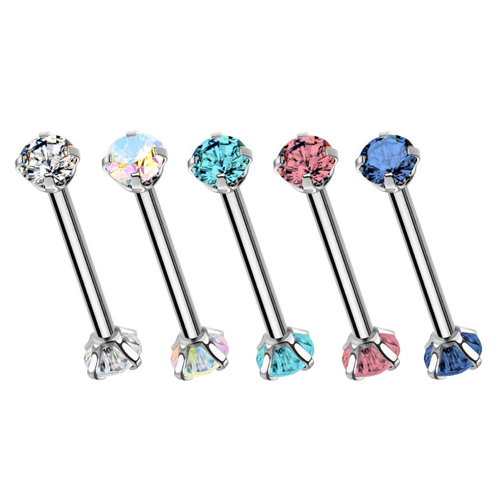 PL-102 Barbell con doppi Cristalli PL-102 Barbell con doppi Cristalli