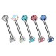 PL-102 Barbell con doppi Cristalli PL-102 Barbell con doppi Cristalli