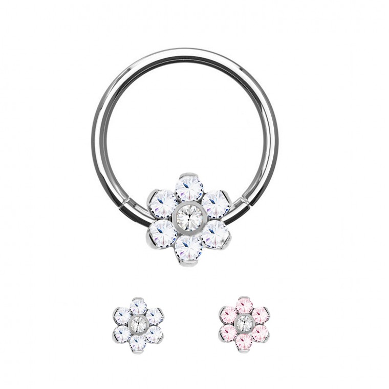 PY-061 Clicker Circle with Flower Crystal