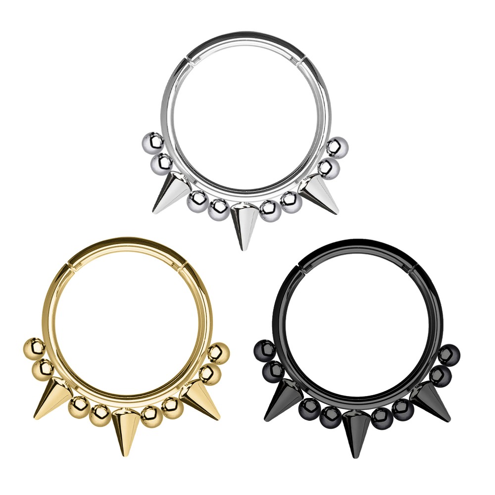 PY-099 Piercing Ring with Studs and Balls