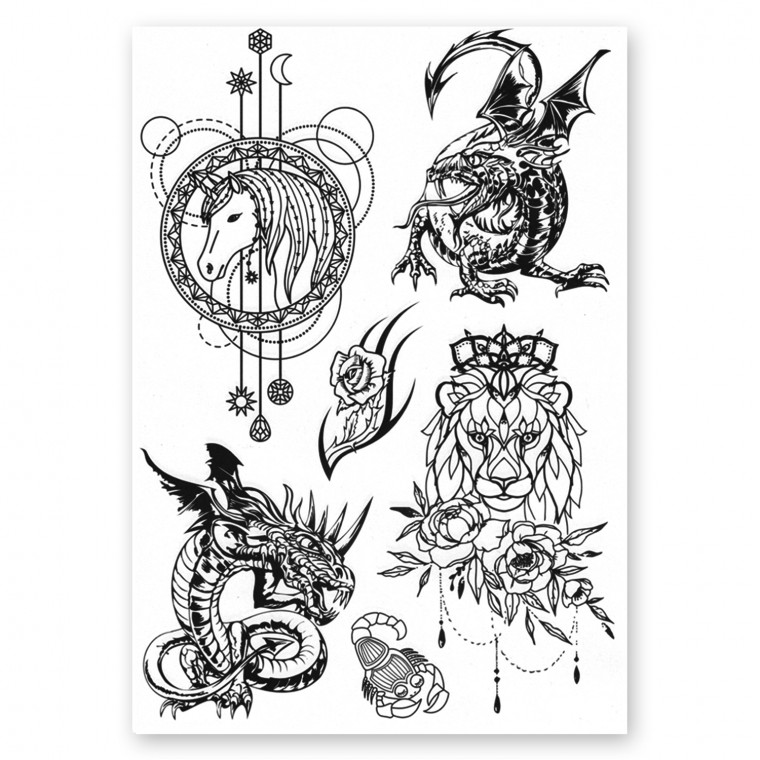 AWAKEN Tatuaggi Semi Permanente Adesivi Tatuaggi temporanei 017 AWAKEN Tatuaggi Semi Permanente Adesivi Tatuaggi temporanei 017