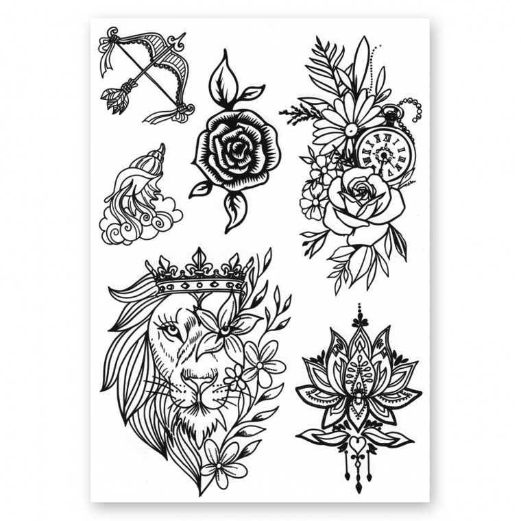 AWAKEN Tatuaggi Semi Permanente Adesivi Tatuaggi temporanei 023 AWAKEN Tatuaggi Semi Permanente Adesivi Tatuaggi temporanei 023