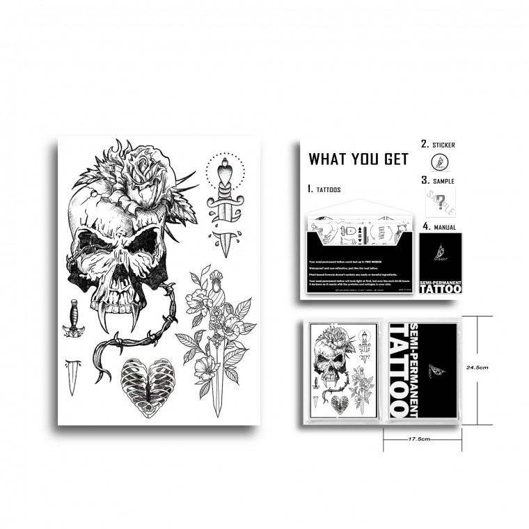 AWAKEN Tatuaggi Semi Permanente Adesivi Tatuaggi temporanei 003 AWAKEN Tatuaggi Semi Permanente Adesivi Tatuaggi temporanei 003
