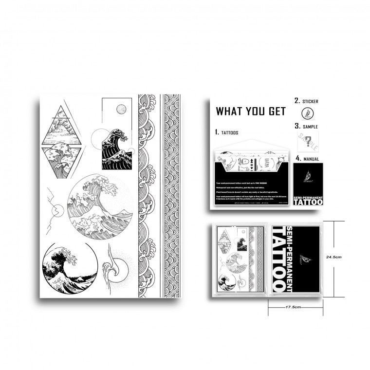 AWAKEN Tatuaggi Semi Permanente Adesivi Tatuaggi temporanei 006 AWAKEN Tatuaggi Semi Permanente Adesivi Tatuaggi temporanei 006