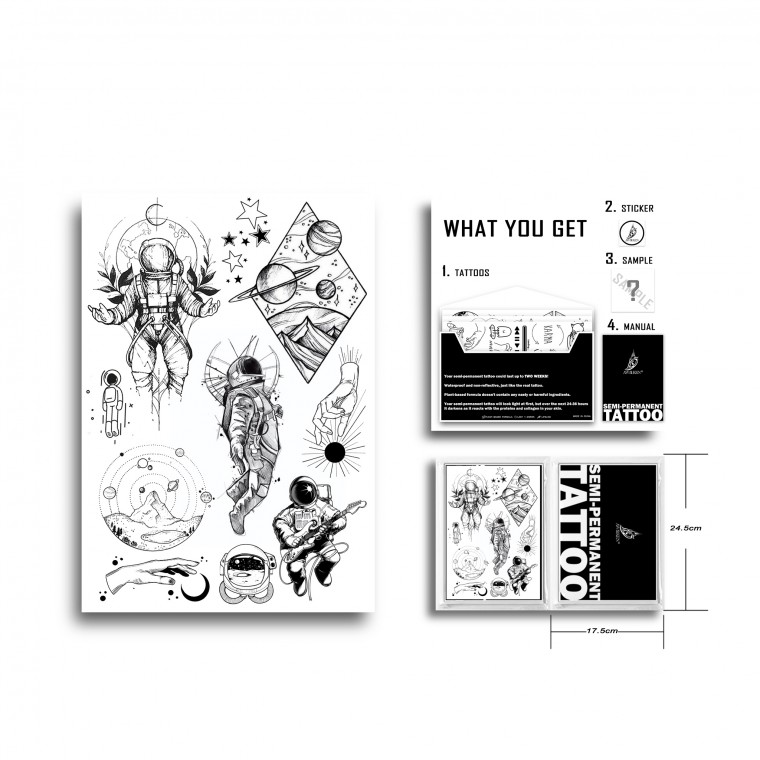 AWAKEN Tatuaggi Semi Permanente Adesivi Tatuaggi temporanei 007 AWAKEN Tatuaggi Semi Permanente Adesivi Tatuaggi temporanei 007